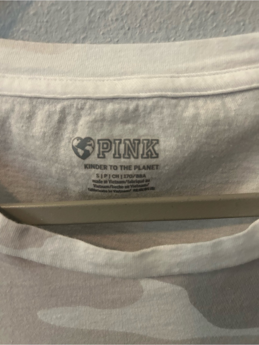 PINK Victoria's Secret Beige Camo Pocket Tee - Picture 2 of 2
